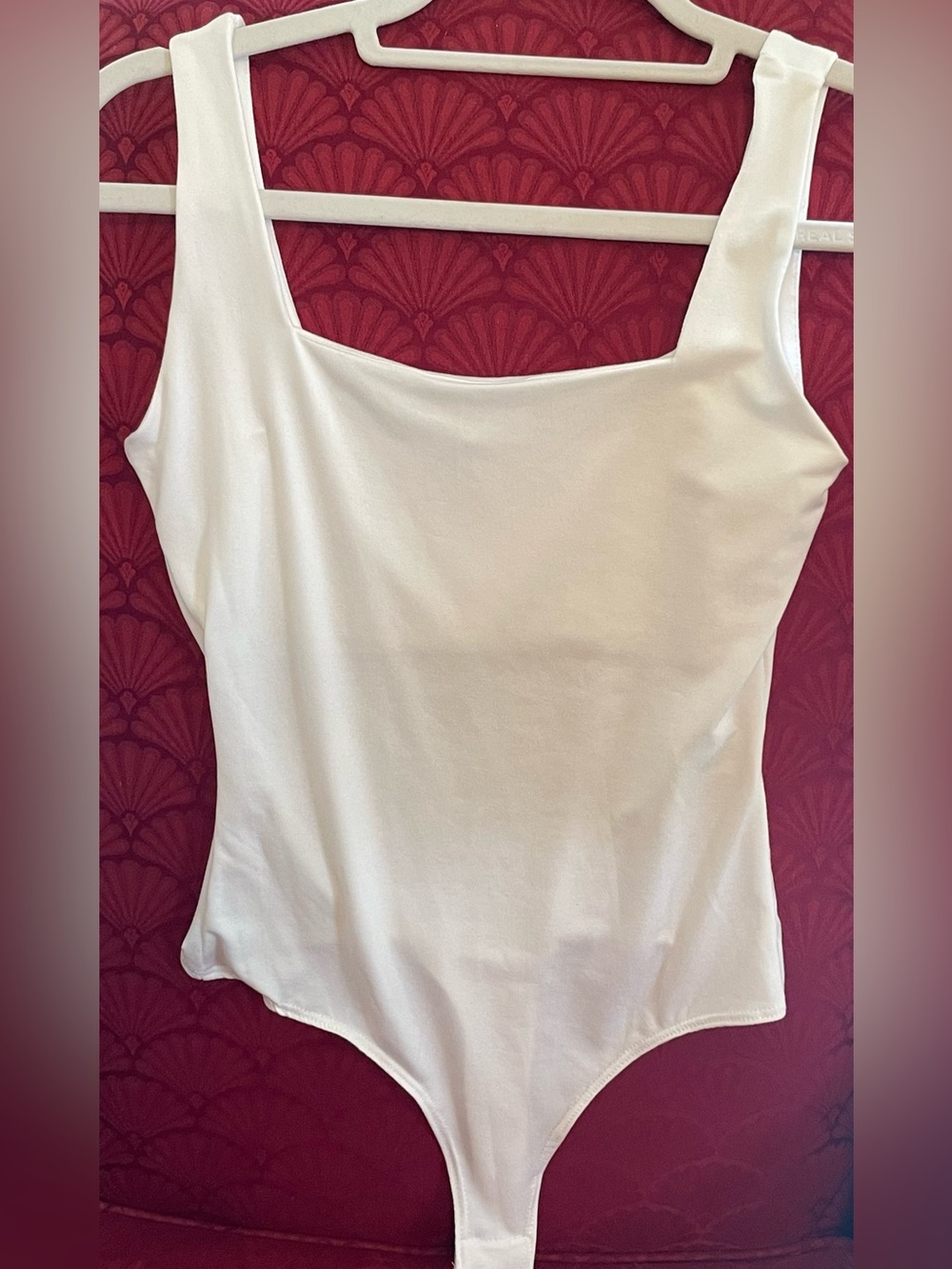 EUC Le Lis Square Neck Sleeveless Bodysuit. Size Small, Cream, Off-White 🤍
